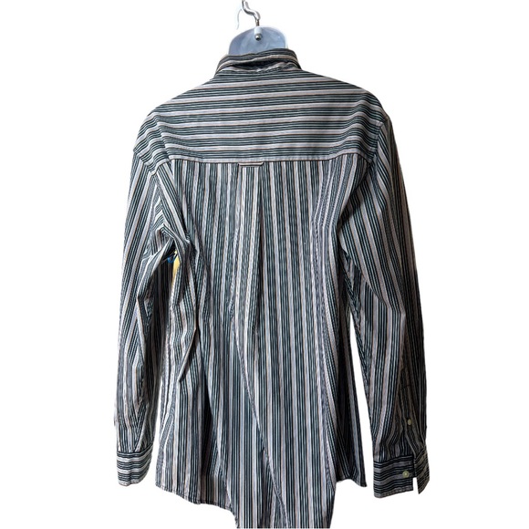 Sz Large Chaps Easy Care Striped Long Sleeve Button Down Shirt - Picture 6 of 6